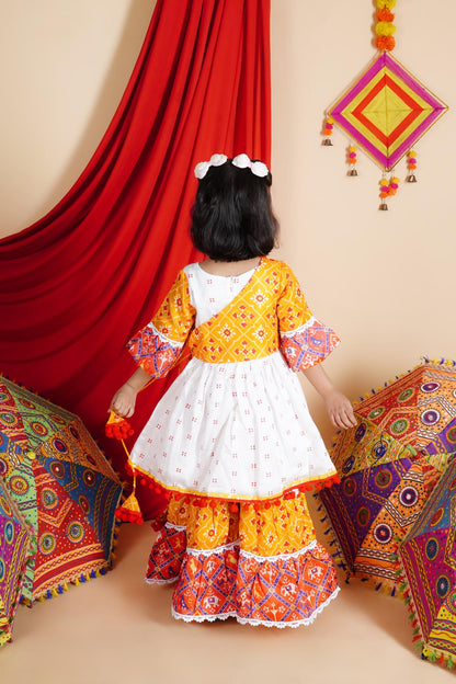 Multicolour Chanderi Kurti Sharara