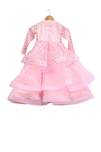 Baby Pink  Embroidery Gown