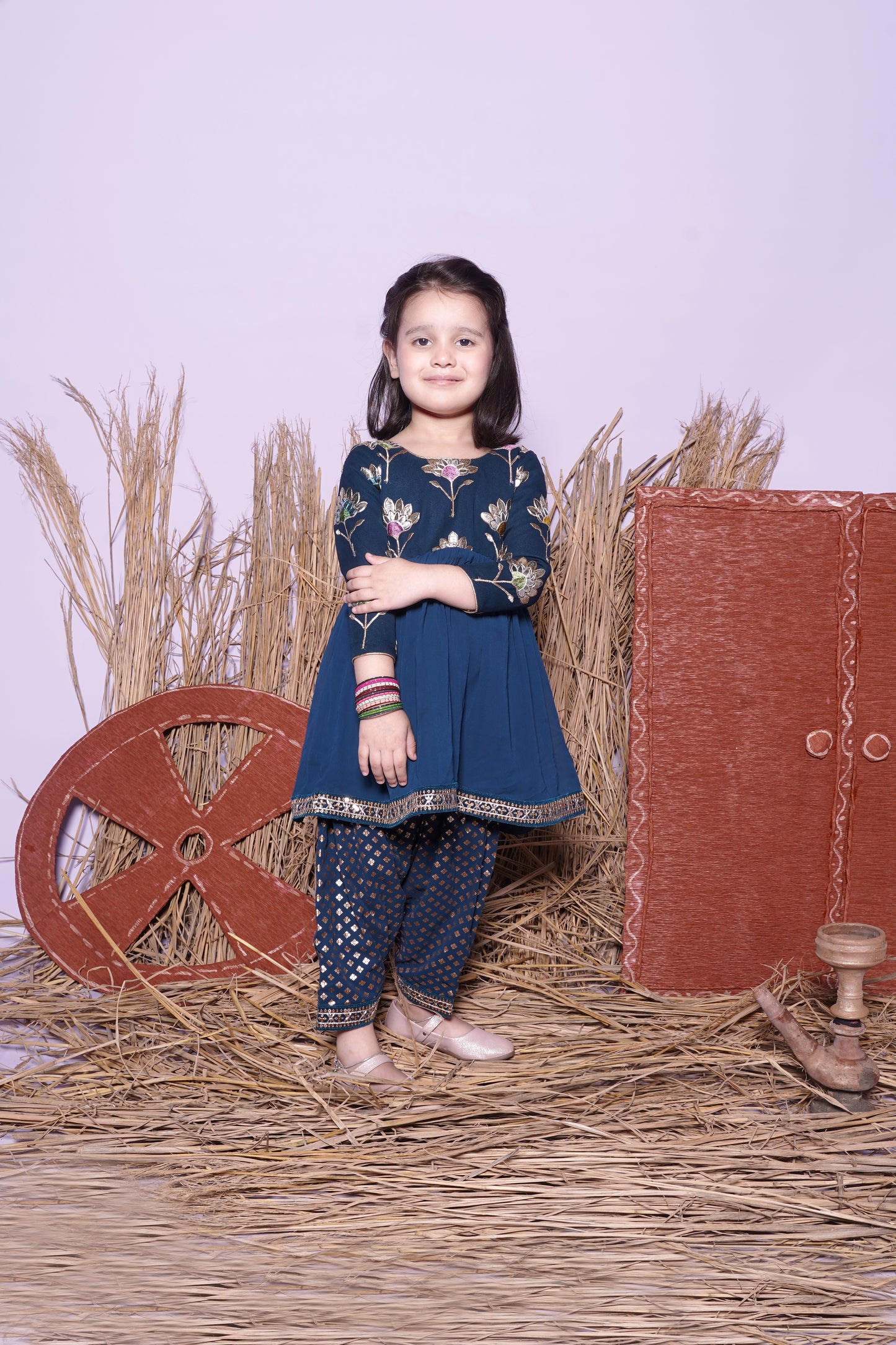 Petrol Blue Kurti with Pant