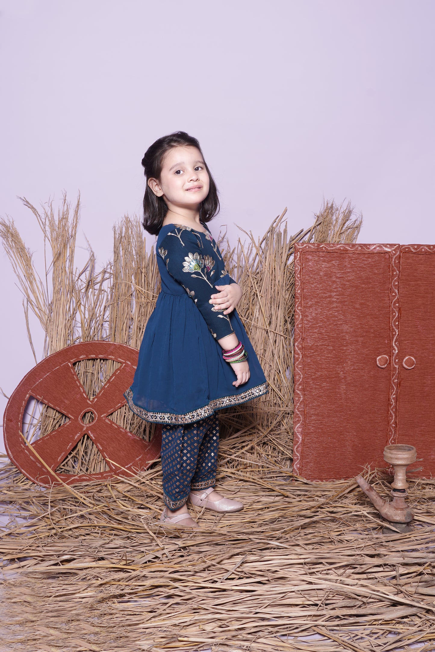 Petrol Blue Kurti with Pant