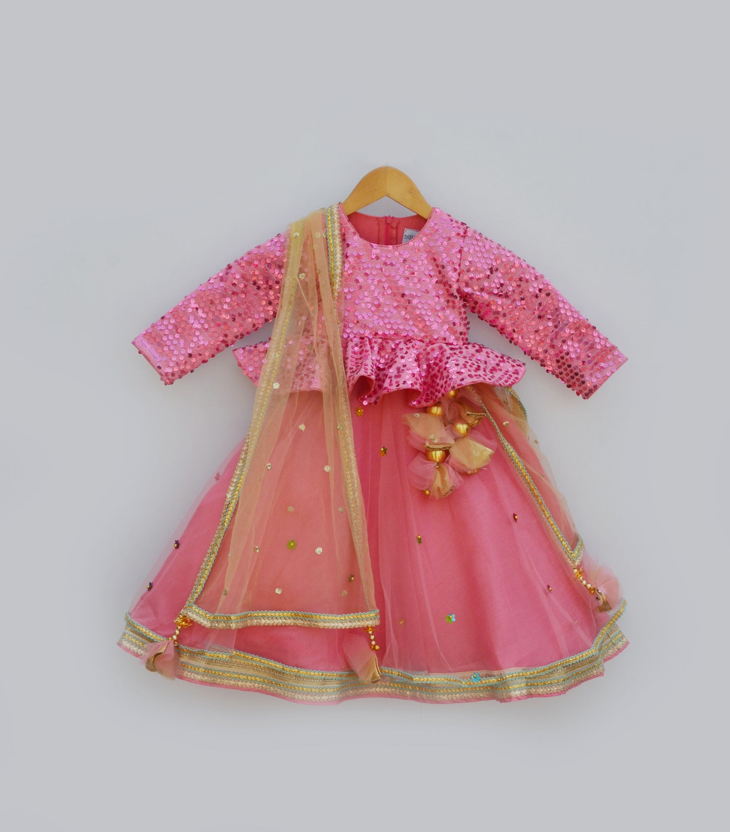 Pink Sequence Anarkali