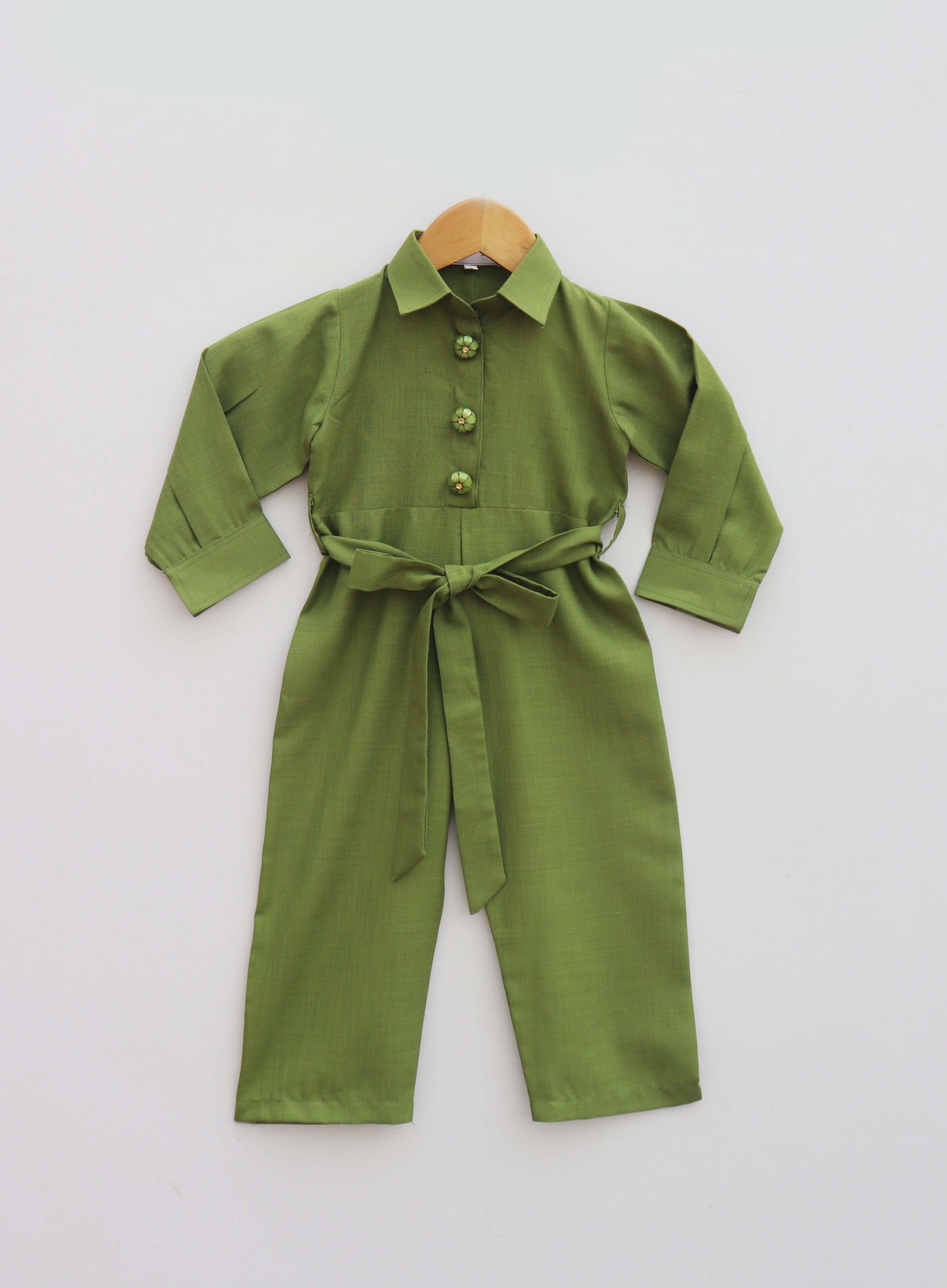 Green Linen Jumpsuit