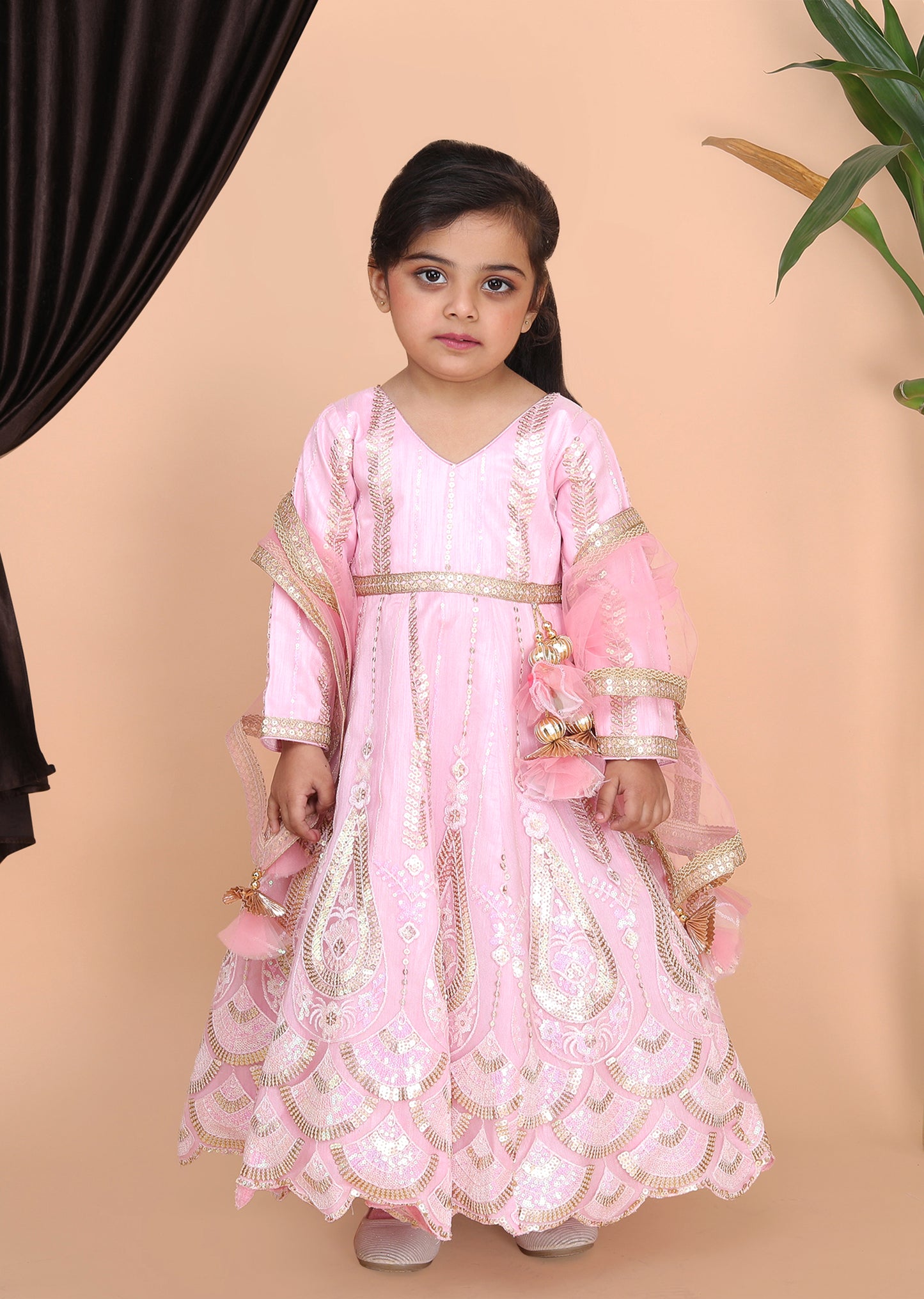 Pink Embroidery Anarkali