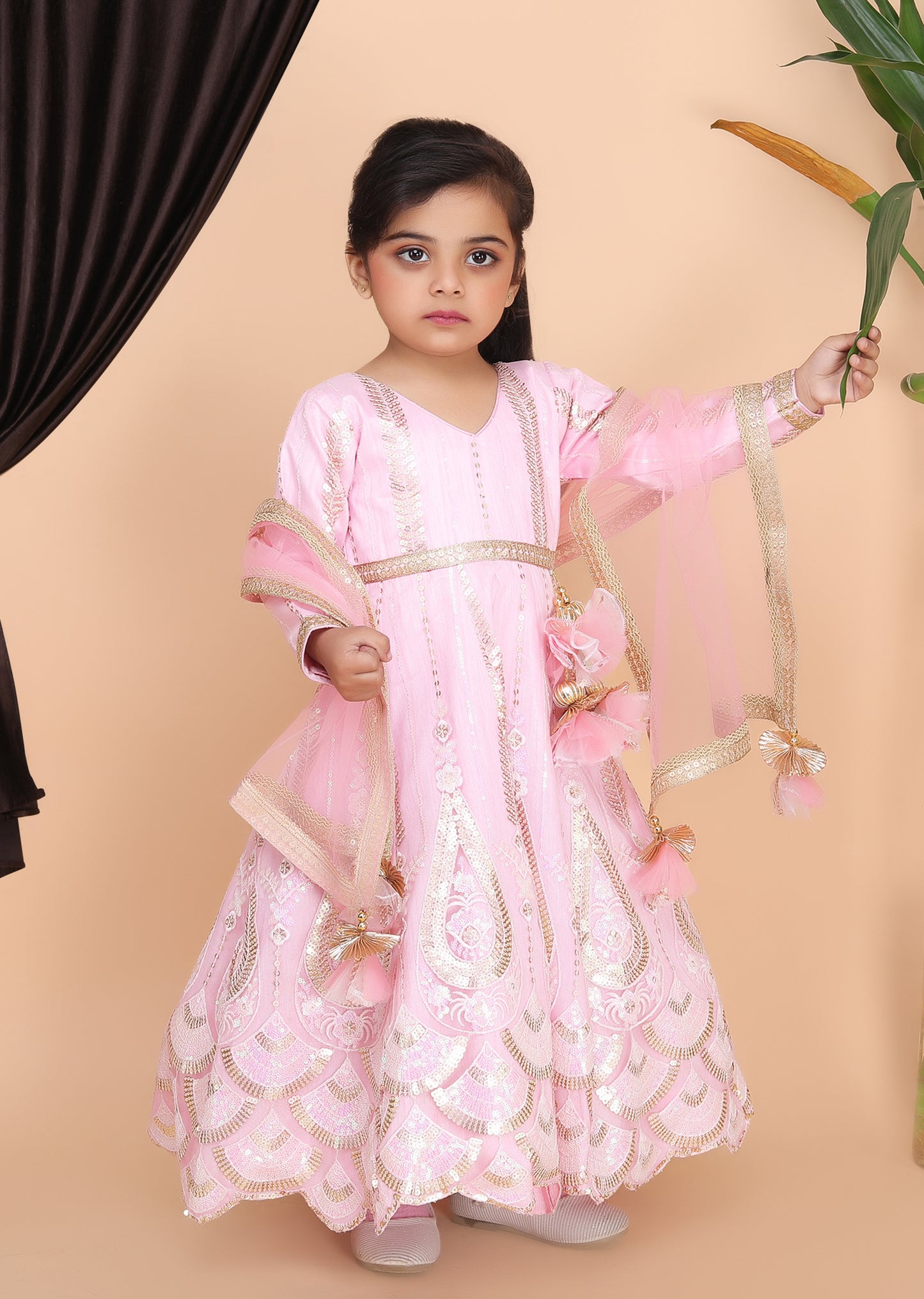 Pink Embroidery Anarkali