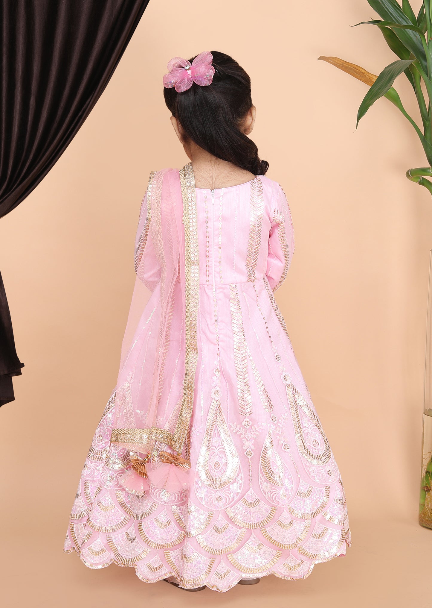 Pink Embroidery Anarkali