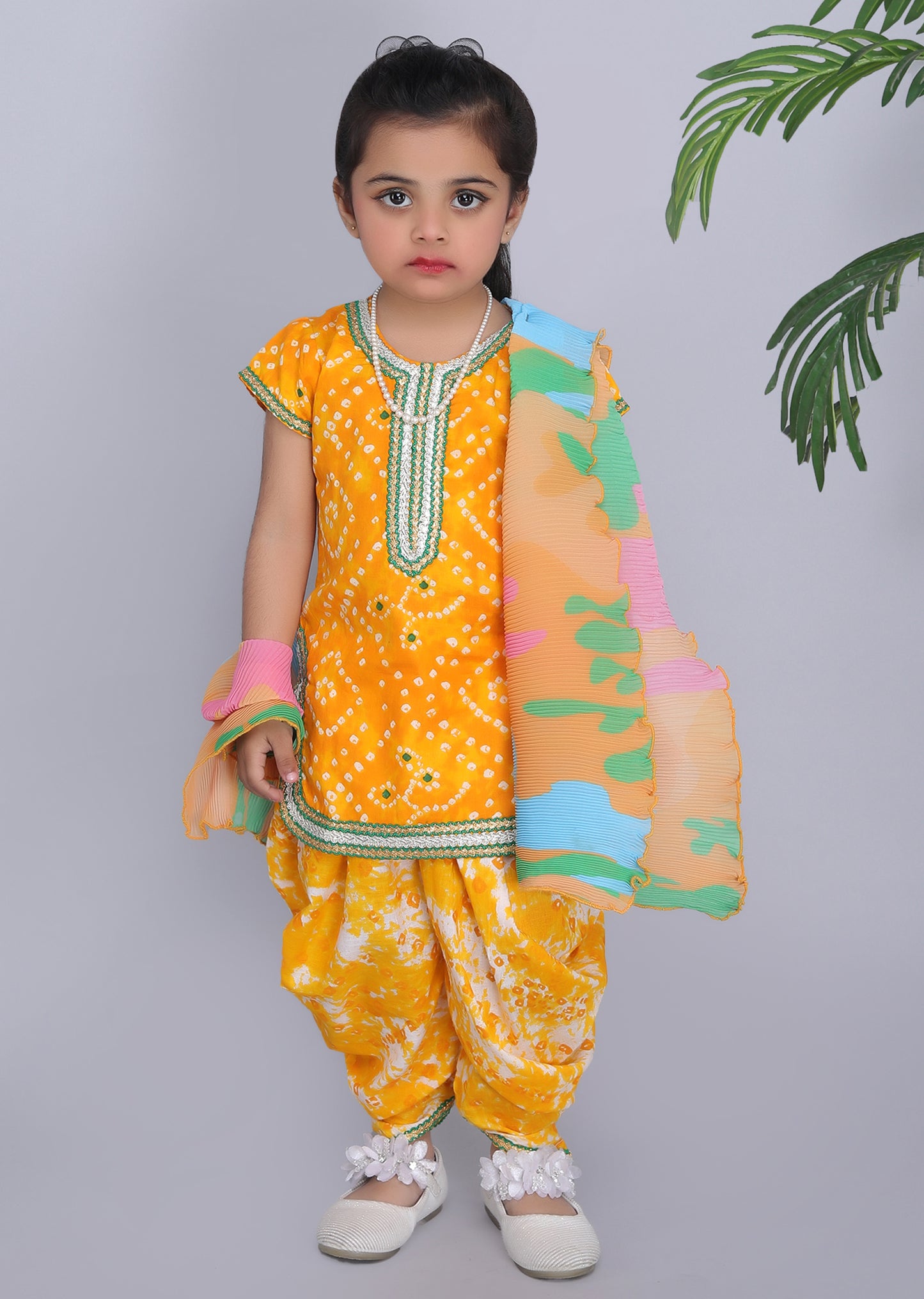 Yellow Kurti and Yellow Dhoti