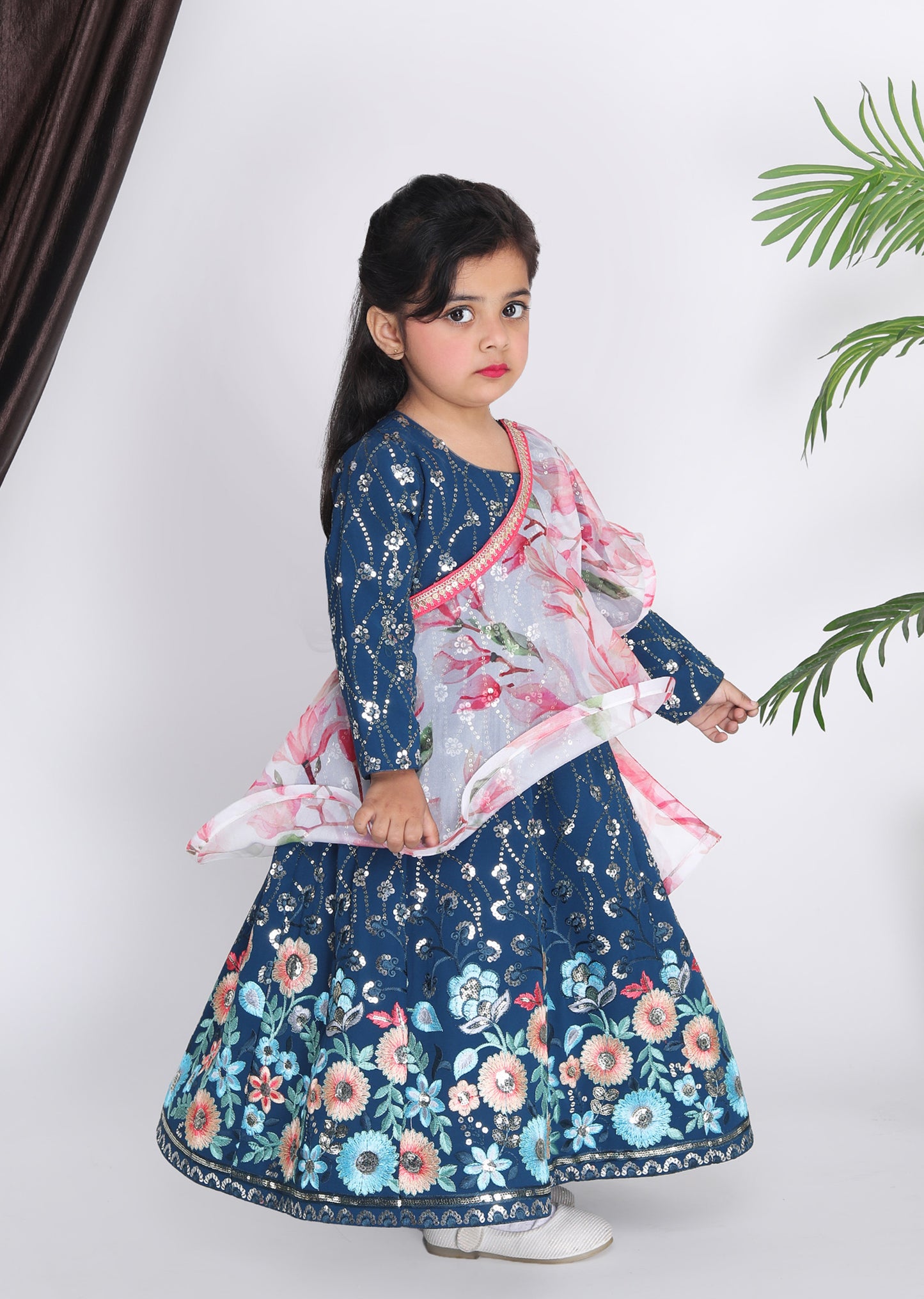 Blue Embroidery Anarkali