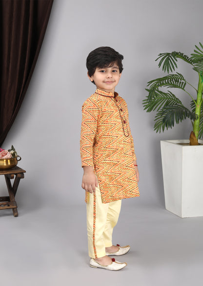 Printed Kurta Yellow Pant