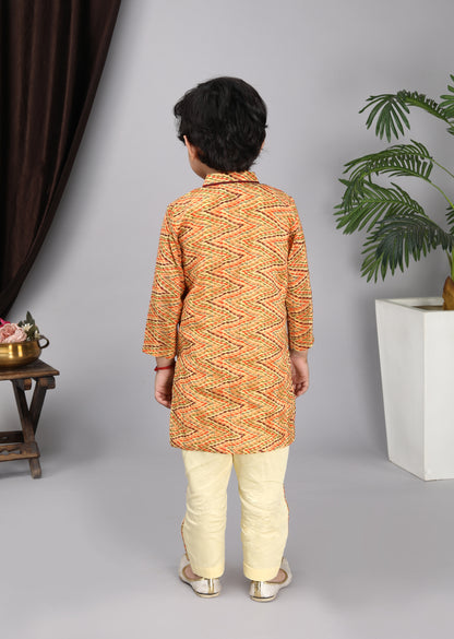 Printed Kurta Yellow Pant