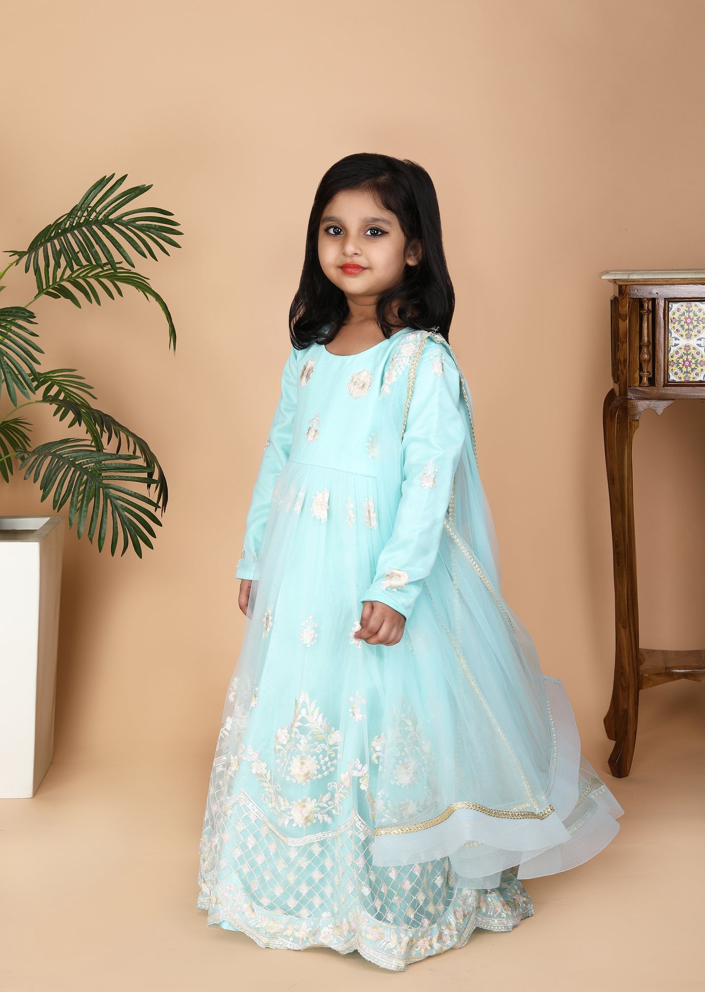 Aqua Green Anarkali