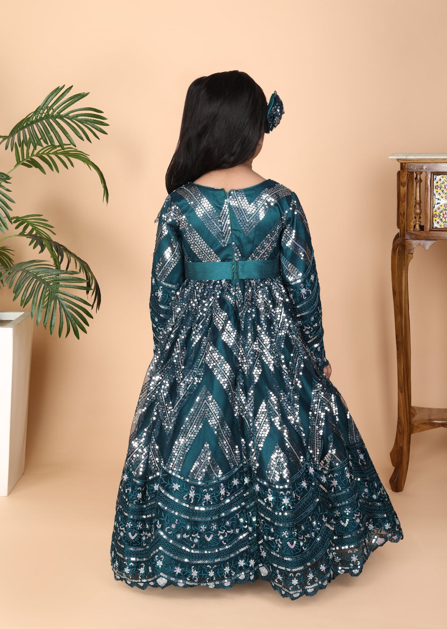 Embroidery Green Anarkali