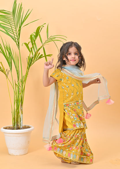 Mustard Kurti Sharara