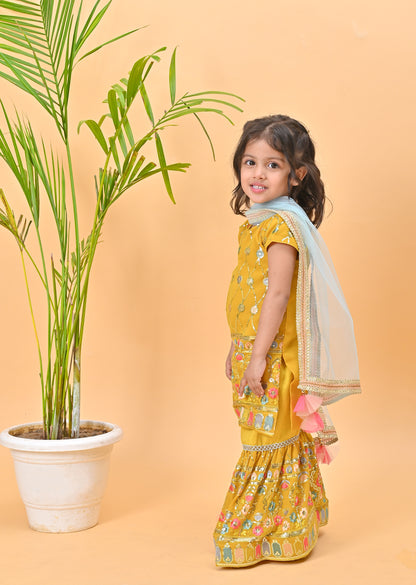 Mustard Kurti Sharara