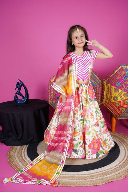 Flower Printed Lengha Choli