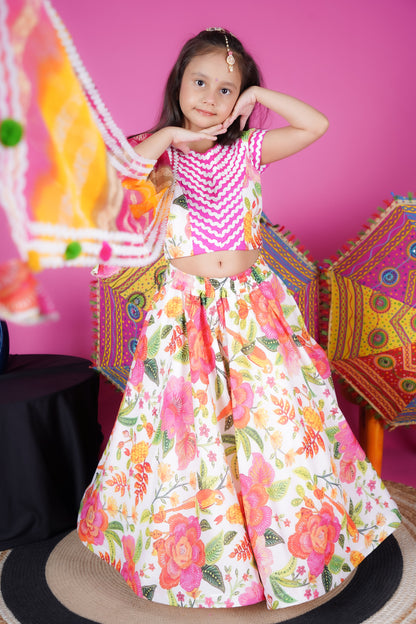 Flower Printed Lengha Choli