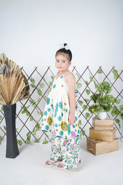 Multicolour Printed Kurti Sharara