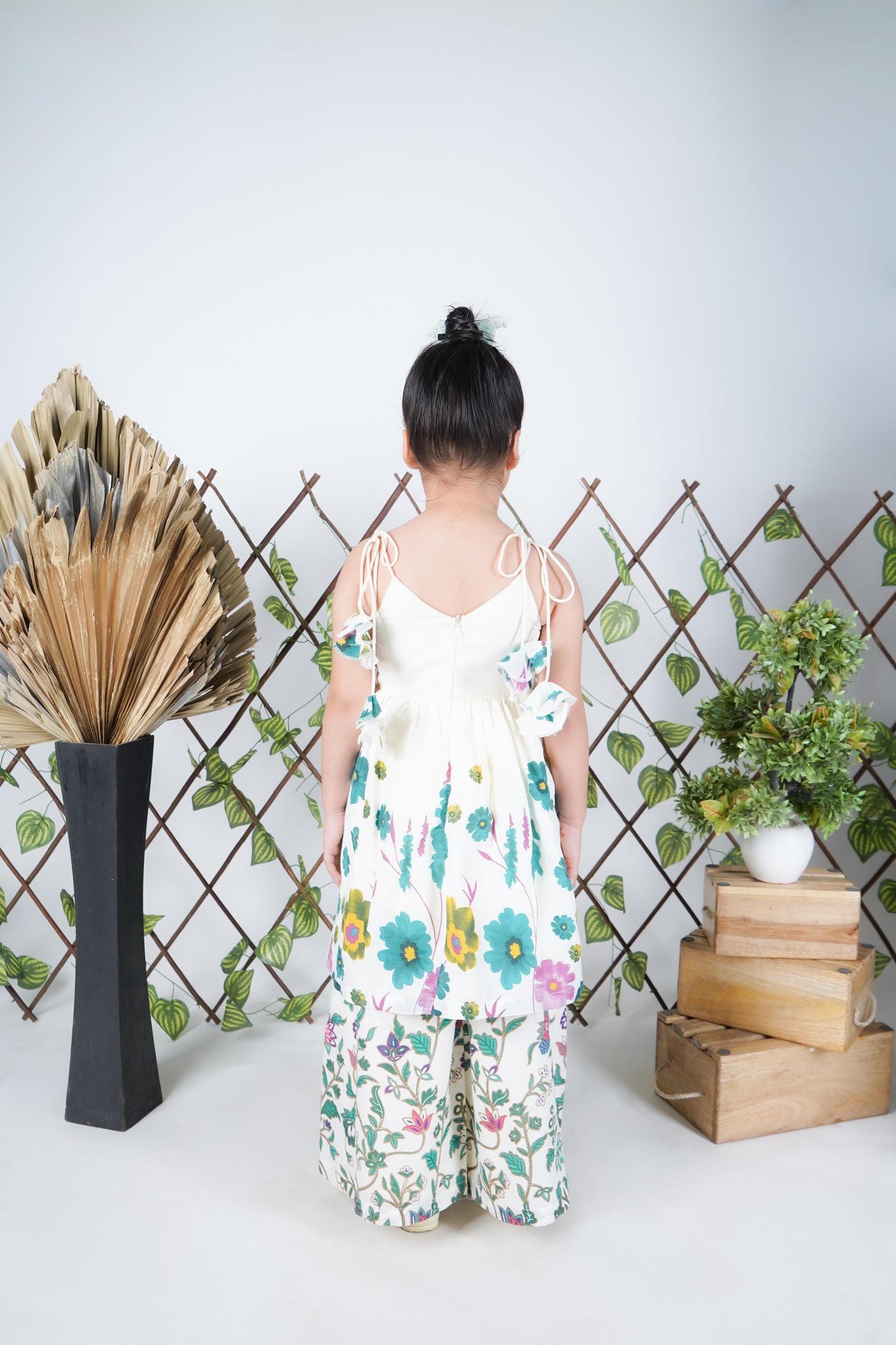 Multicolour Printed Kurti Sharara