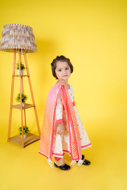 Crepe Kurti With Matched Pant & Dupatta