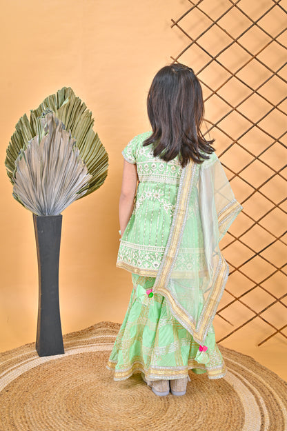 Kurti Sharara Green