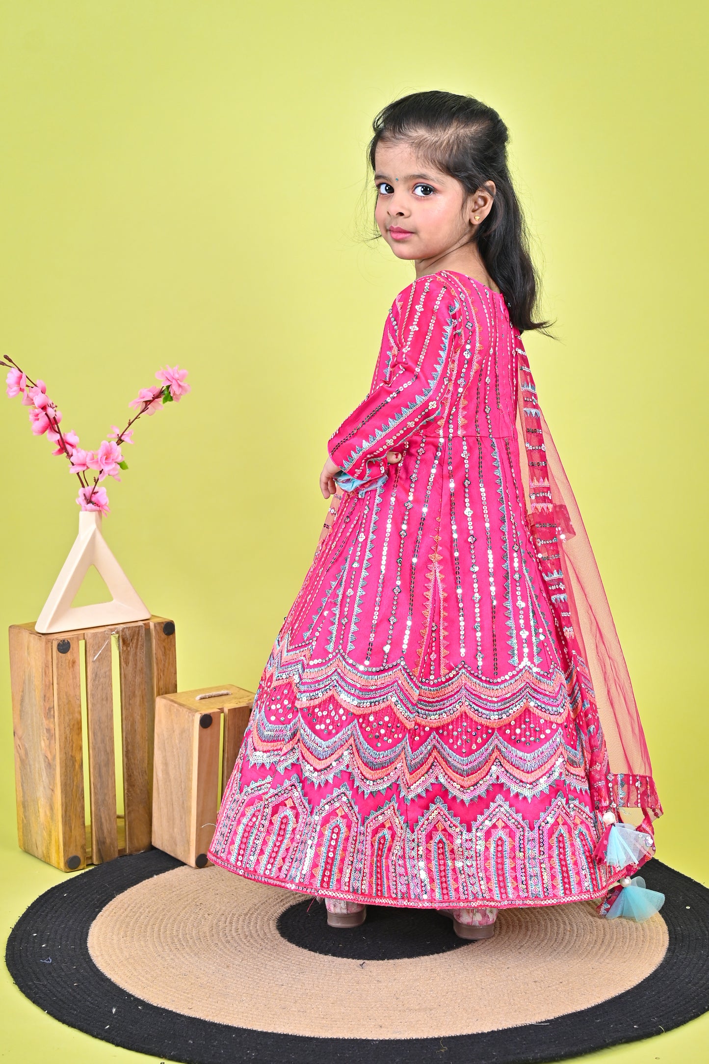 Pink  Anarkali