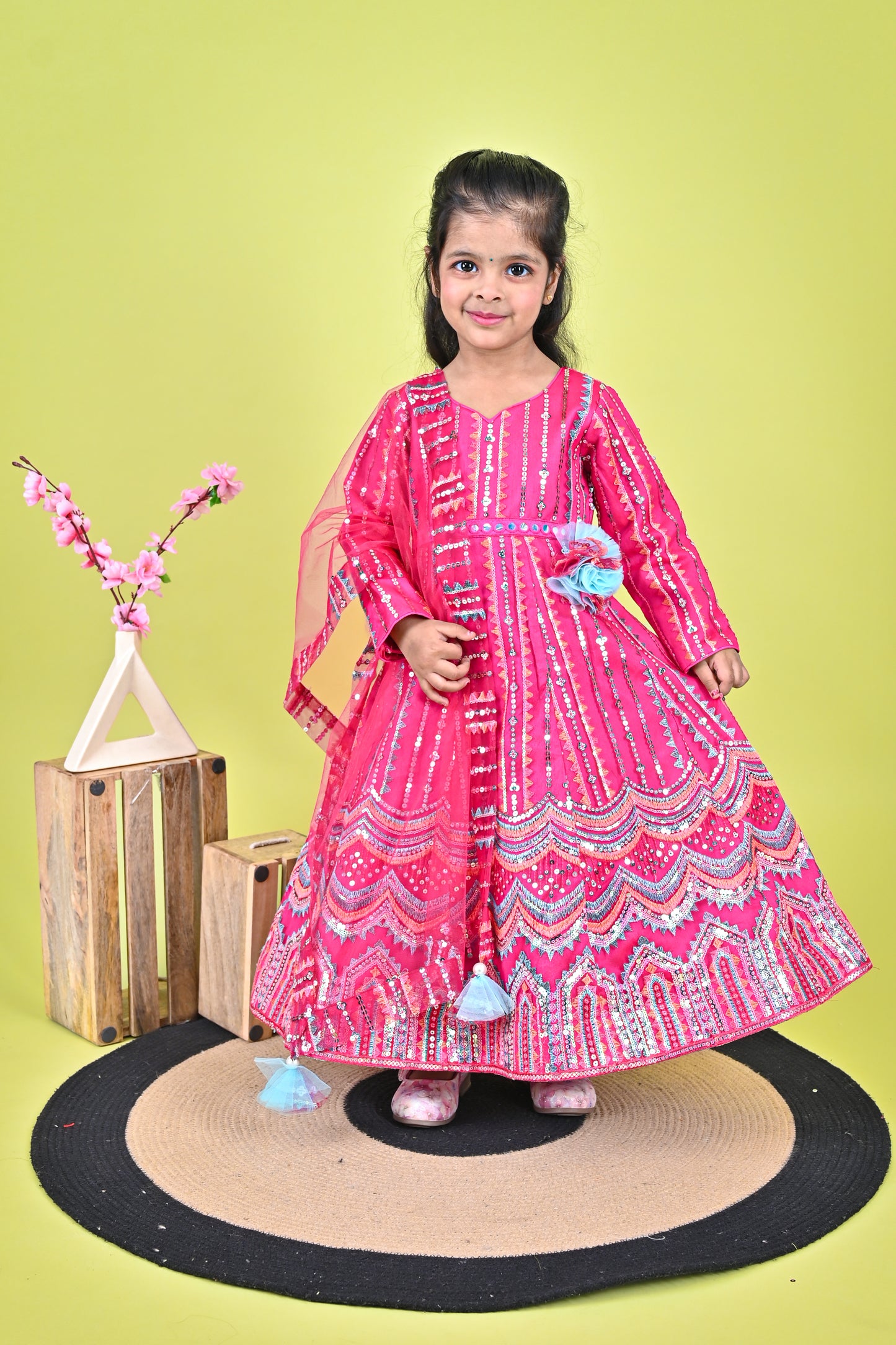 Pink  Anarkali