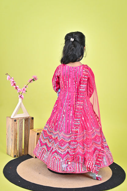 Pink  Anarkali