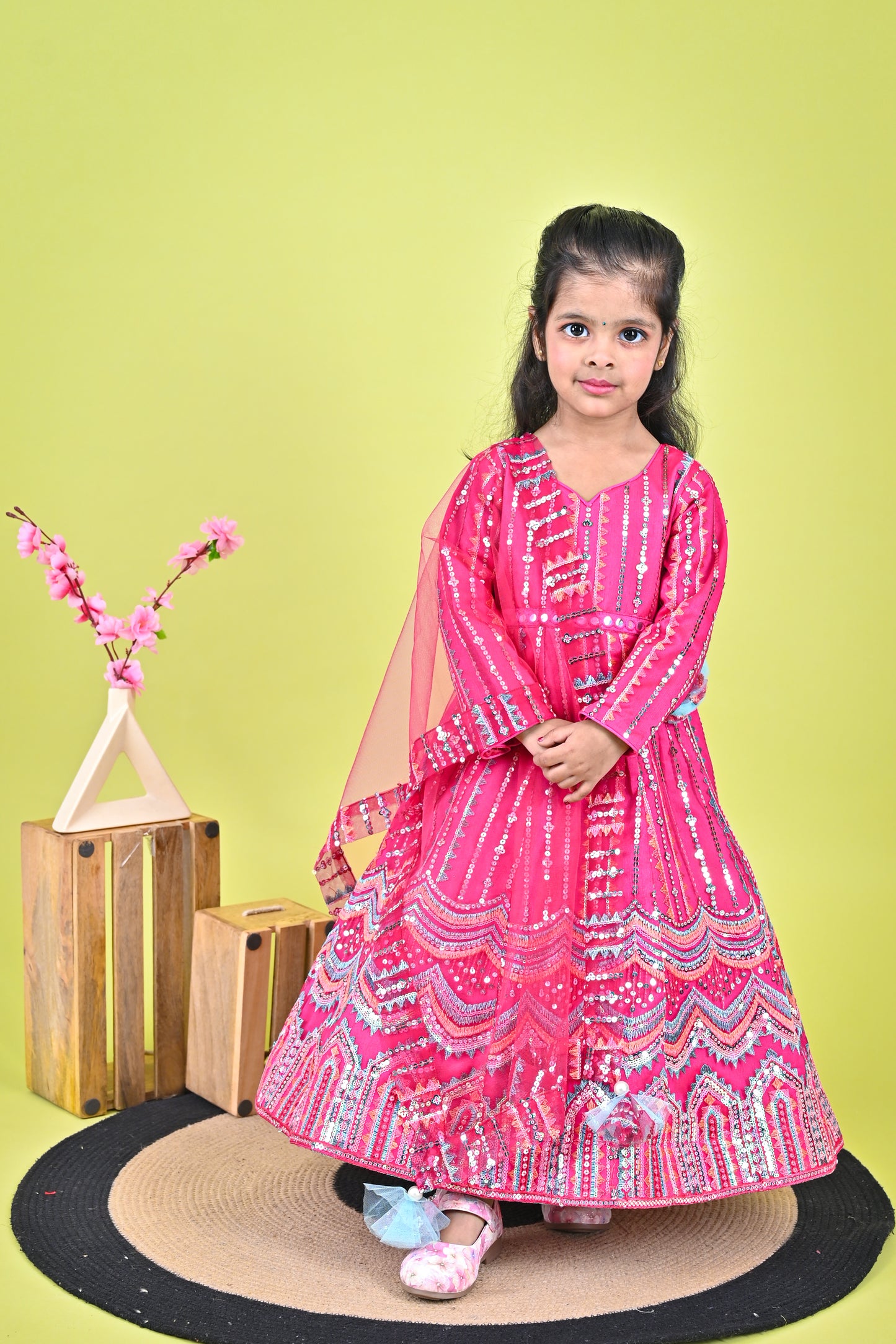 Pink  Anarkali