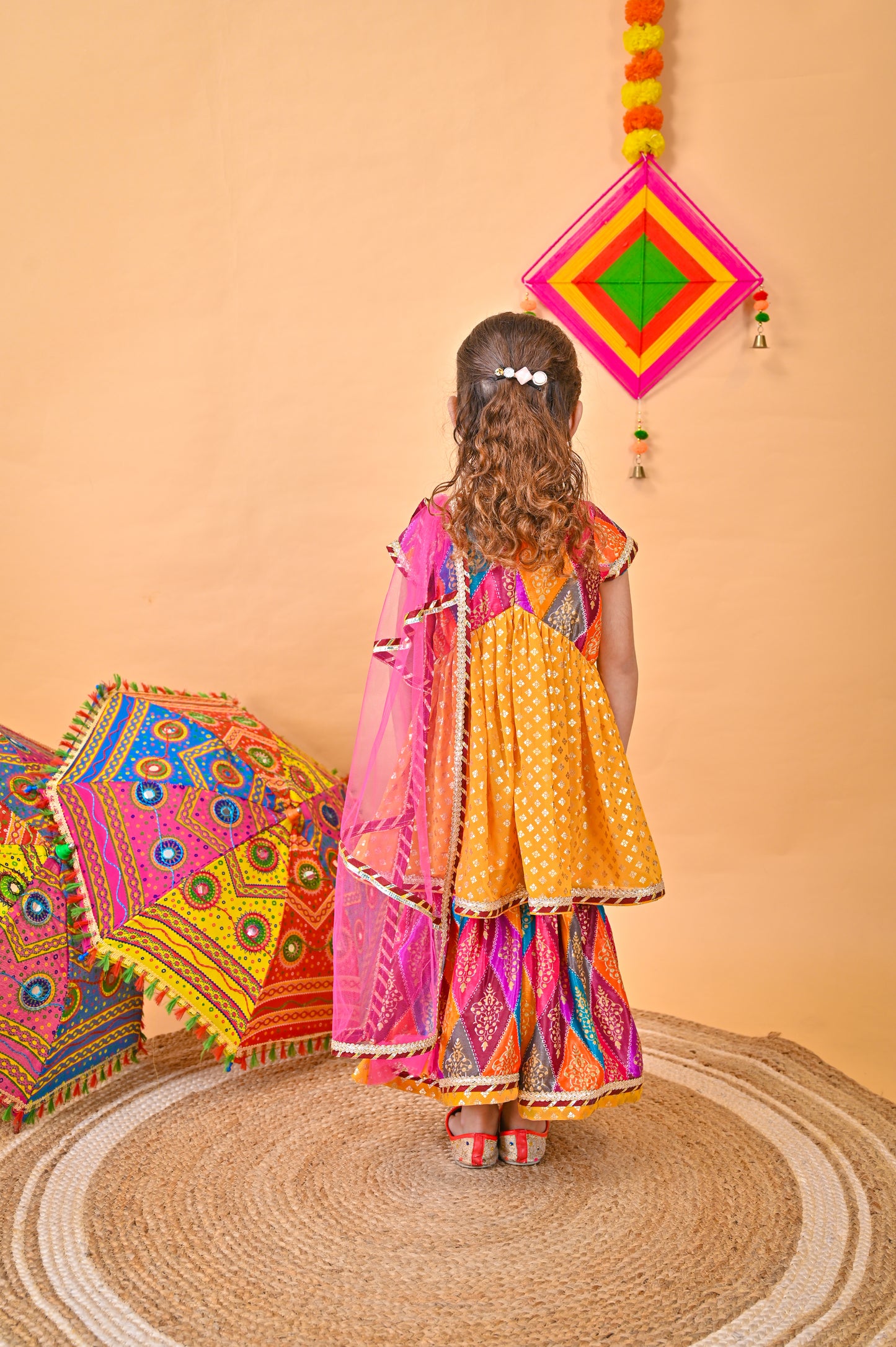 Multicolour Kurti Sarara