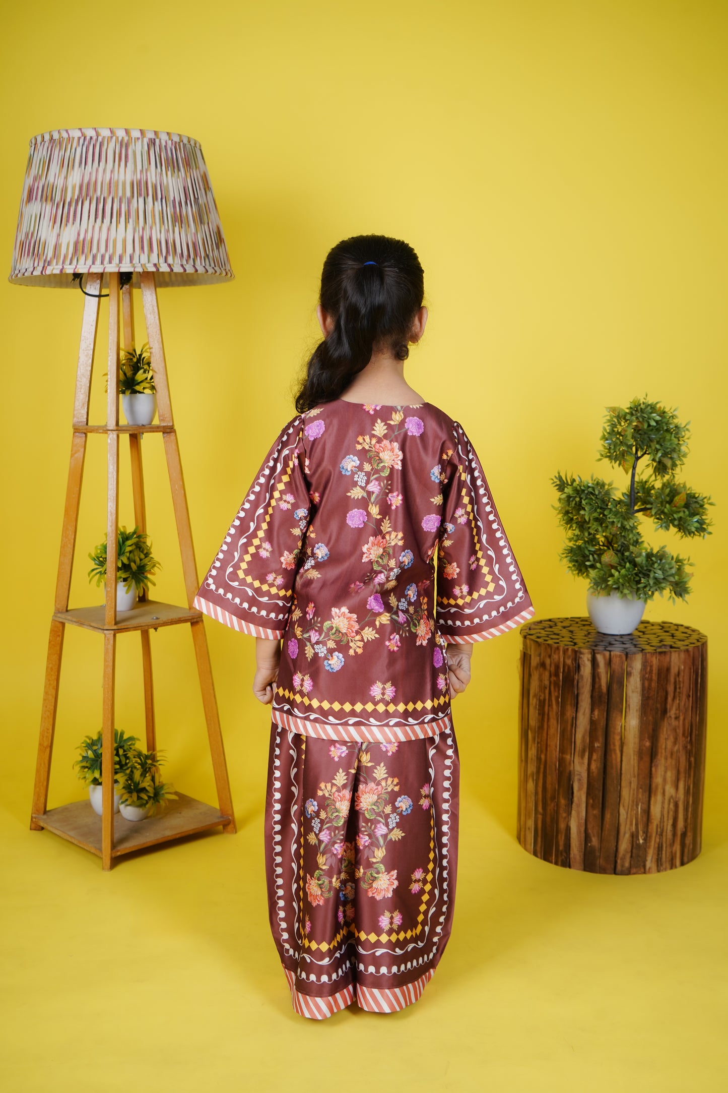 Muiticolour Saton Printed Kurti Sharara